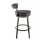 Armen Living Neura Swivel Counter or Bar Stool in Mocha Finish with Brown Faux Leather 840254333512 - alternate 8